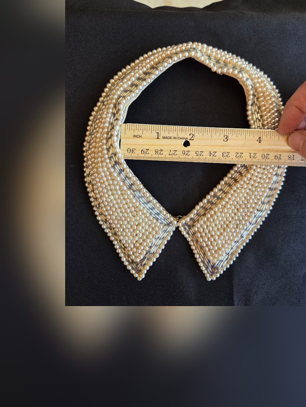 Vintage Faux Pearl Beaded Decorative Dress Shirt Collar - Picture 11 of 11